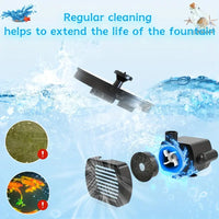 Solar Fountain for Bird Bath Water Pump with Colorful Lights Independent Portable For Garden Pond Swimming Pool  Aquarium