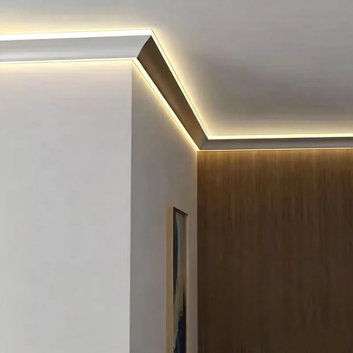 Double Side Emitting Ceiling Corner Led Aluminum Profile Channel No False Wall Washer Gypsum Line Home Ambient Strip Light