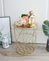 Simple Iron Art Small Coffee Table Side Several Bedroom Small Round Table
