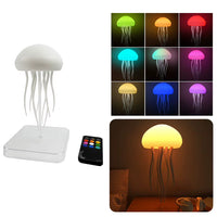 Cute Jellyfish Night Light RGB Gradient Cute Jellyfish Bedside Lamp Voice Control Type-C Charging LED Night Lamp