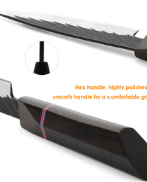 Qulajoy 8 Inch Japanese Chef Knife, Professional Hand Forged High Carbon Steel Kitchen Chef Knife,Cooking Knife With Ebony Handle