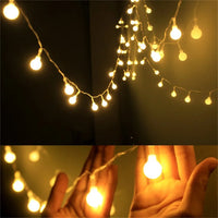 3-10M Solar/USB/Battery String Lights, Fairy Globe Ball LED, Waterproof Outdoor for Christmas Wedding Garden Camping Tent Decor