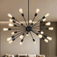 18 Light Gold Sputnik Farmhouse Chandeliers for Dining Room Light Fixture