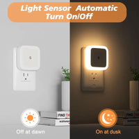6-Pack Plastic Compact 0.5W Ultra-Energy-Saving Smart LED Night Lamps, Auto Sensor Dusk-To-Dawn Warm Plug-In, Auto-On/Off Nursery-Friendly Hands-Free Home Accessory, 6Pack Whole-Home Lights for Bedroom Decorative Atmosphere Lighting