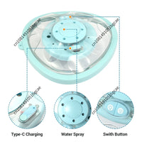4.5W Floating Pool Fountain Light Wireless Remote Control LED Landscape Lamp With 5 Light Modes 4 Spray Patterns USB Charged