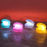 Pearl Shell Night Light Room Decor LED Bedside Lamp Cute Baby Bedroom Sleep Lights for Home Decoration Desk Lamp Christmas Gifts