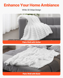Soft Throw Blanket 50 X 60 Inches 1270 X 1524 Mm Faux Fur Cozy Bed Blanket