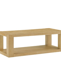Modern Design 48 Inch Rectangular Coffee Table,2-Tier MDF Rectangle Coffee Table For Living Room,Office,Natural Color