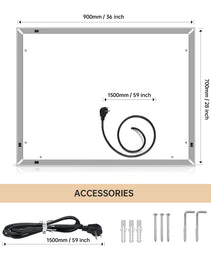LED Lighting Bathroom Wall Mounted Mirror