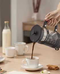 34oz Glass French Press – 1L Heat-Resistant Borosilicate Coffee & Tea Maker with Precision Filtration