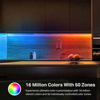 LED Light Strip, 50 Color Zones RGBIC, 16.4ft Wi-Fi LED Strip Works w/ Alexa, Google Home and SmartThings, High Brightness, 16M