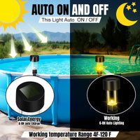 6 Packages Solar Pool Light Frame on The Ground for Swimming Pool Outdoor Pool Fence Decorative Accessories Led Waterproof Lamp