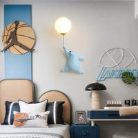 Cartoon Polar Bear LED Sconce Light Creative Wall Lighting Lampe Murale for Family Theme Hotel Kid Children Bedroom Wall Lamps