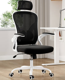 Ergonomic Office Chair, Home Office Desk Chair With Headrest, High Back Computer Chair With Armrests And Adjustable Lumbar Support For Home Office Study Room, Black