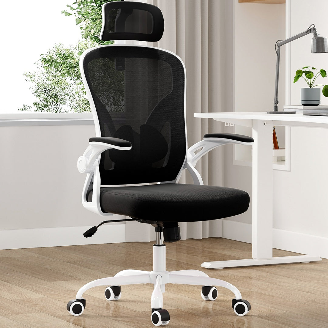 Ergonomic Office Chair, Home Office Desk Chair With Headrest, High Back Computer Chair With Armrests And Adjustable Lumbar Support For Home Office Study Room, Black