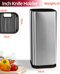 Stainless Steel Knife Holder with Drainable Design – Chopping Board & Knife Storage Rack