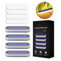 5 Years Lifespan Solar LED Step Lights Waterproof IP68 Outdoor LED Deck Lights Auto ON OFF for Stairs Driveway Deck Walkway Dock