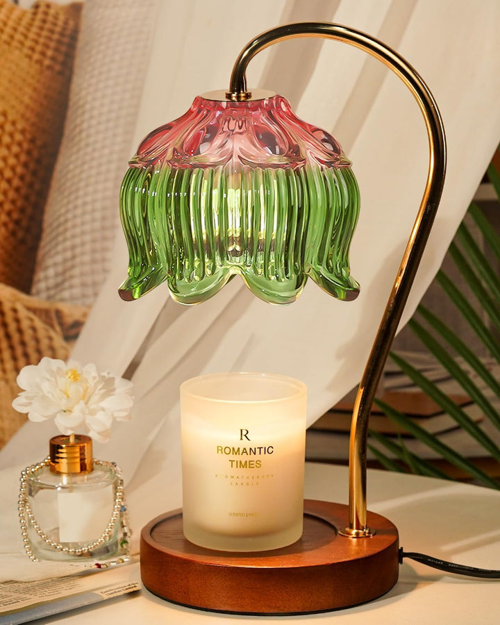 Pink&Green Candle Warmer Lamp W/Timer, Christmas Birthday Gifts for Women