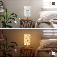 Cute Dragon Bedside Table Lamp for Bedroom with USB Port (White)
