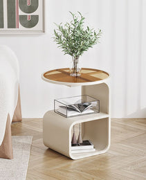 Simple Modern Round Tempered Glass Sofa Side Table
