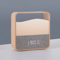LED Night Light with Clock Digital Alarm Clock Rechargeable Bedside Lamp Dimmable Wake Up Light Table Clock 1500mAh Battery