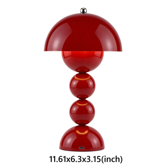 Vintage Mushroom Table Lamp USB LED 3 Color Temperature Warm Neutral White Bedroom Desk Night Light Decor
