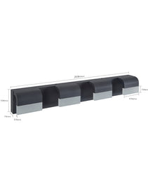 4-Light Acrylic Matte Black Bathroom Vanity Mirror Light For Mirror, Shower, And Bathroom Decor