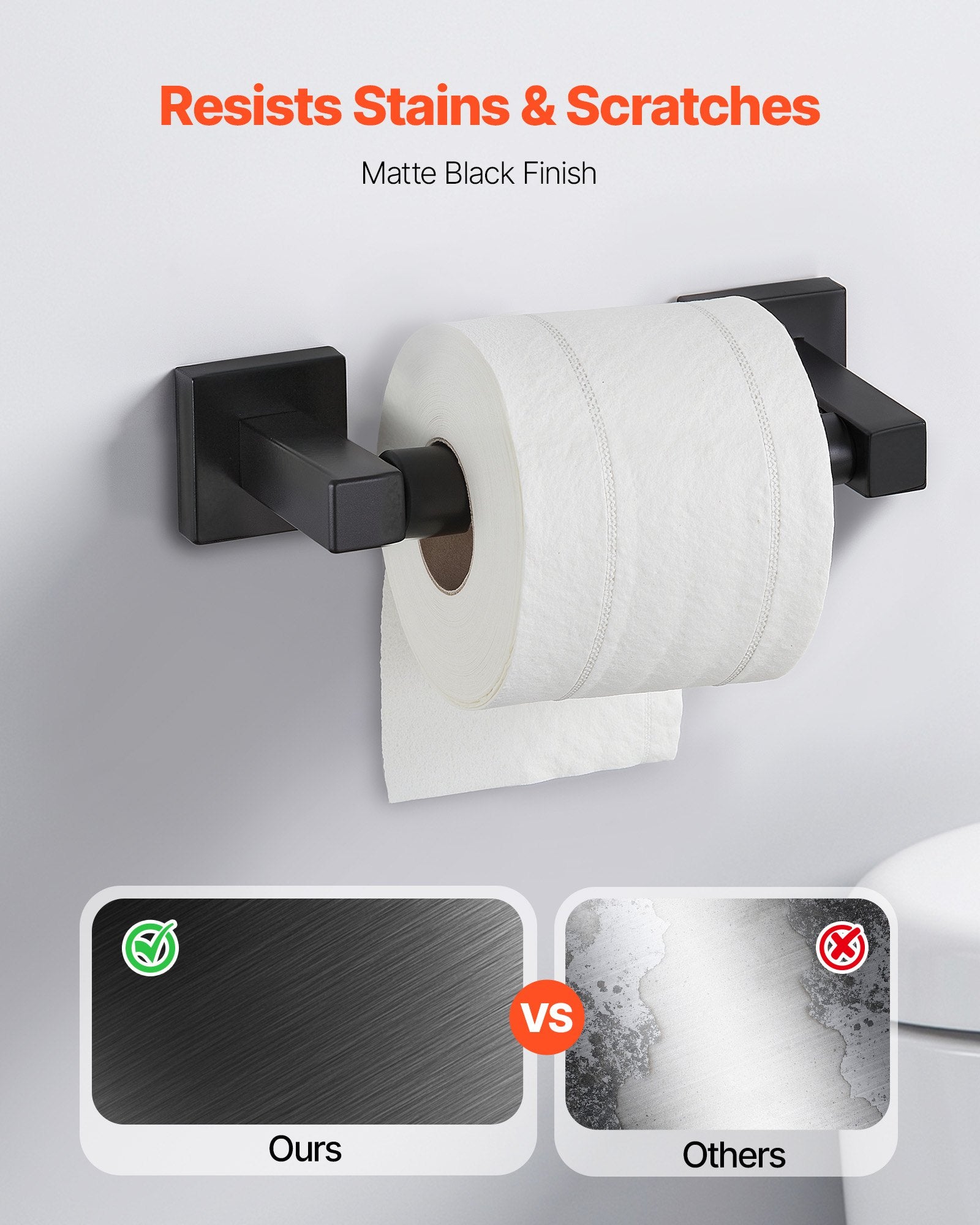 Matte Black Bathroom Hardware Set, 4 Pieces Stainless Steel Bathroom Accessories Set, 24-inch Towel Bar, Towel Ring, Robe Towel Hook, Toilet Paper Holder, For Bath Room, Wall Mounted
