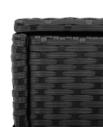 garden side table with glass top 58x27, rattan   garden side table