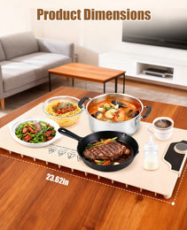 Food Warming Mat 23.6X15.8In 300W Fast Heating Electric Silicone Food Warmer With 14 Temp Levels 10Hrs Timer Settings Roll-Up Portable Hot Plates Heat Pad For Parties Buffet