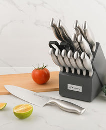 Kitchen Knife Set, 15 Pieces Knife Set With Block, Knives Set For Kitchen, Silver Hollow Ergonomic Handle For Chef Knife Set, Kitchen Shears,Black Knife Block Set