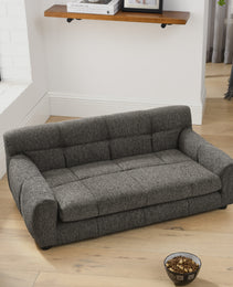 Soft And Comfortable Pet Sofa With Backrest And Armrests, Suitable For Modern Rectangular Pet Sofas For Small And Medium-sized Dogs,-dark Gray