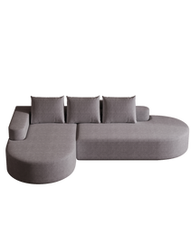 Modern Curved Sofa ,Chenille Upholstered Sectional Sofa Couch Set,Modular 108.5 L Shaped Sectional Living Room Sofa Set With 3 Pillows,Free Combination Sofa Couch For Living Room,Bedroom