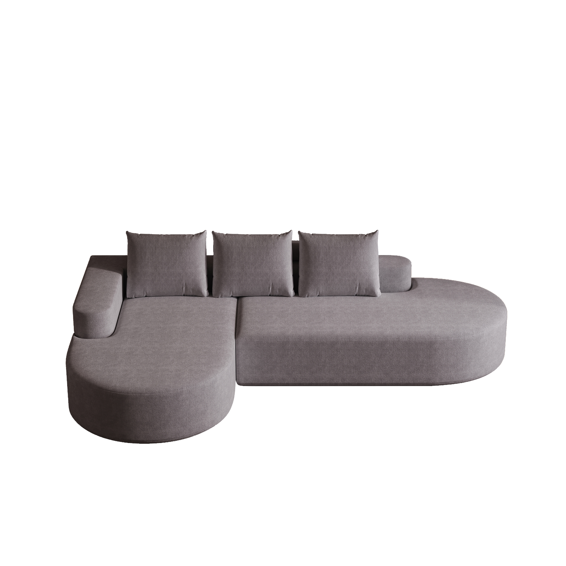 Modern Curved Sofa ,Chenille Upholstered Sectional Sofa Couch Set,Modular 108.5 L Shaped Sectional Living Room Sofa Set With 3 Pillows,Free Combination Sofa Couch For Living Room,Bedroom