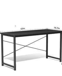 Computer Office Desk For Small Spaces, Writing Gaming Work Desk Modern Kids Study Table With Storage Bag & Headphone Hook