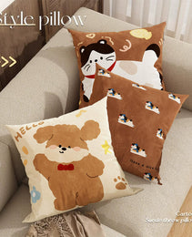 New Cute Dog Pillowcase Bedroom Cushion Cover Sofa Cushions Pillows Cover 45x45cm Pillow Case Home Decoration Car Office Seat