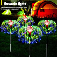 LED Solar Firework Lights Garden Decoration Fairy Lights Waterproof Outdoor Dandelion Lawn Lamp for Garden Landscape Lawn Decor