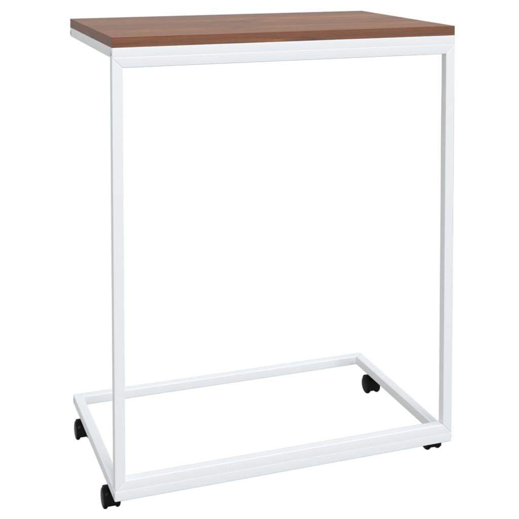 Side table with wheels 55x wood composite