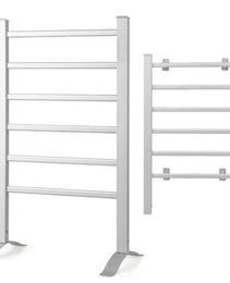 Electric Heated Towel Rack For Bathroom, Wall Mounted Towel Warmer, 6 Stainless Steel Bars Drying Rack