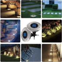 Solar Buried Ground Lights, 8/20 LED Waterproof Underground Deck Spot Outdoor Garden Pathway Driveway Landscape Decor Spotlight