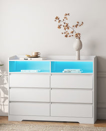 6-drawer Vanity With LED Lights - CJDS