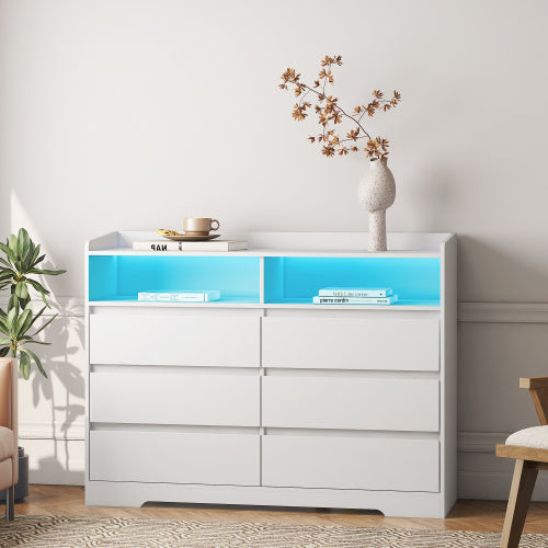 6-drawer Vanity With LED Lights - CJDS