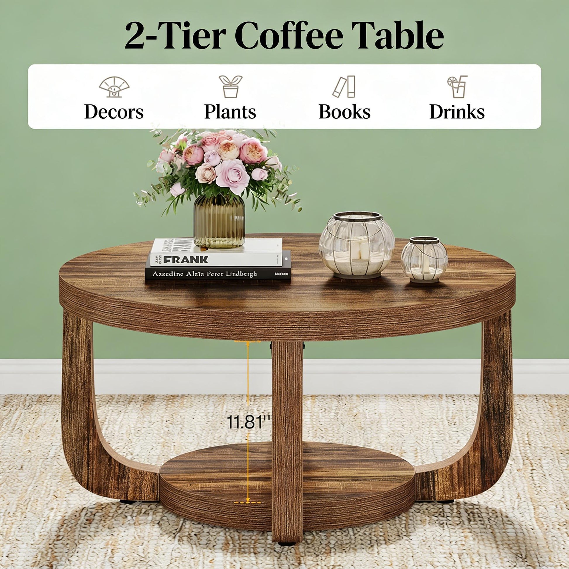 2-Tier Chating Table,Circle Center Table,Coffee Table