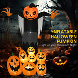 9ft Halloween Inflatables Outdoor Decorations, Pumpkin Ghost With Pumpkin Patch, Outdoor Giant Blow Up Yard Decor With Build-in LED For Garden, Lawn, Party, Holiday - CJDS - FC