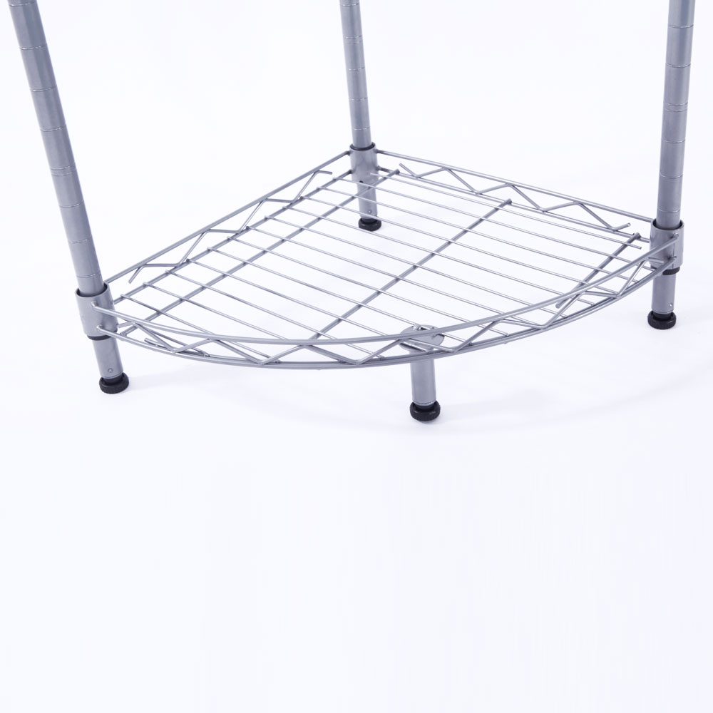 4Tier Wire Shelving Rack Metal Storage Shelf Unit For Laundry Bathroom Kitchen Pantry Closet