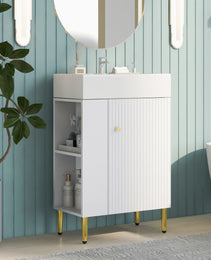 21.6 Inch White Bathroom Vanity, Unavailable Platforms- SHEIN Corporation, Temu