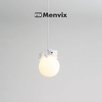 Creative Cartoon Animals LED Hanging Chandelier for Living Room Kid’s Bedroom Bedside Lamps Home-appliance Decor Pendant Lights