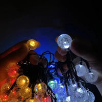 5-22M Solar String Lights Outdoor 200 Led Crystal Globe Lights Waterproof Solar Festoon Fairy Light For Garden Christmas Decor