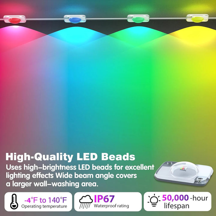 300FT RGB Smart Permanent Outdoor Eaves Lights APP Remote Control LED Roofline String Lights for Home Holiday Christmas Decor