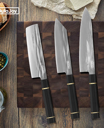 Qulajoy Chef Knife 8 Inch - Hand Forged Swedish Sandvik Steel Gyuto Cooking Knife - Professional Japanese Kitchen Knife - Classic Octagonal Handle